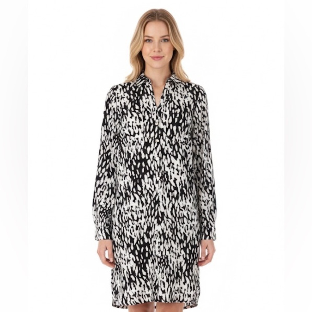 The Limited size medium black & white print dress
